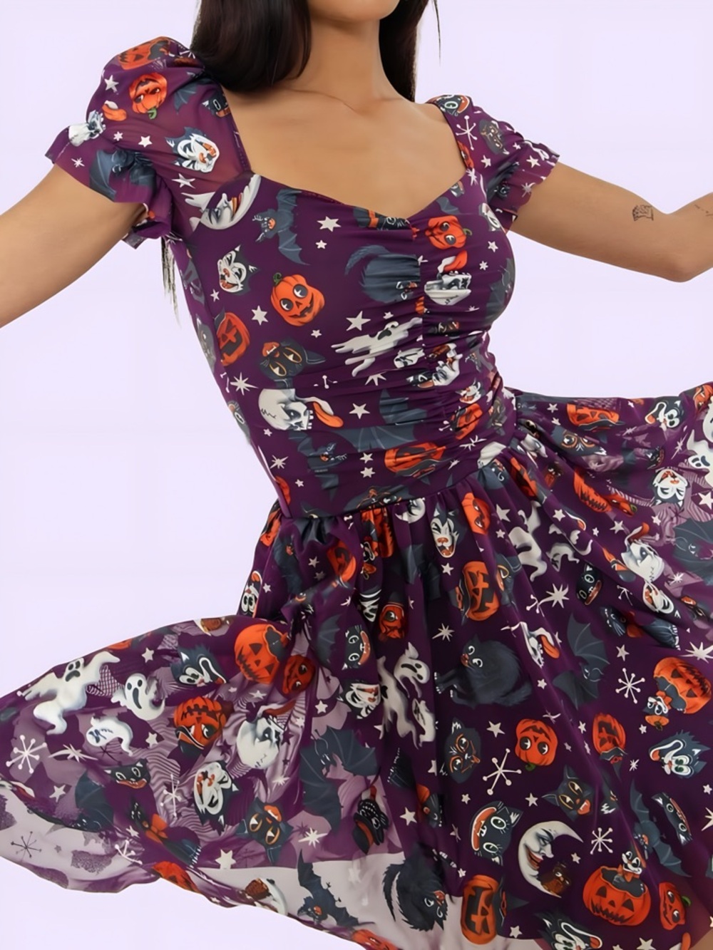 BlackMilk RARE SAMPLE Trick or Treat Cosmic Dress XS BNWOT Vintage Halloween VTG - Picture 7 of 10